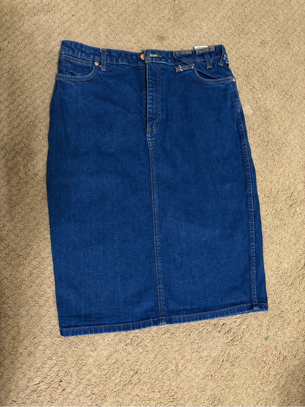 Wrangler Dark Blue Denim Pencil Skirt